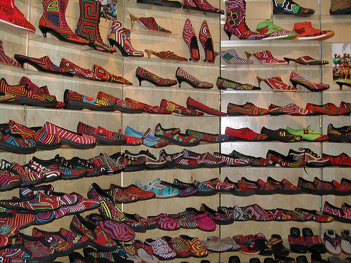 Kuna Prints shoes booth at SF Green Festival