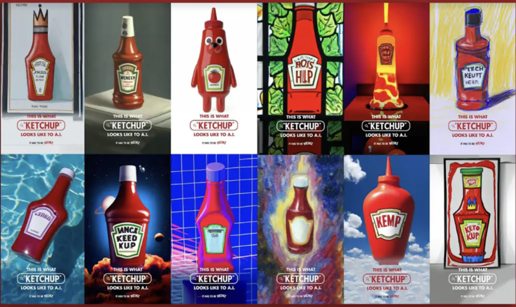 Heinz mock ads created by artificial intelligence 